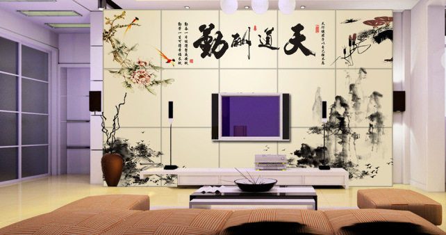 中式韵味与现代工艺的融合 客厅电视背景墙瓷砖的定制化解决方案